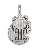 Подвеска из белого золота c эмалью, ониксом и перламутром