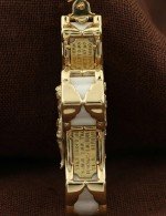 Крест из лимонного золота c бивнем мамонта