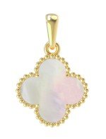 Подвеска из лимонного золота c перламутром