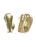 Серьги из лимонного золота c бриллиантами и сапфиром