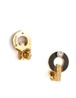 Серьги из золота c бриллиантами и ониксом