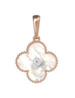 Подвеска из золота c бриллиантами и перламутром