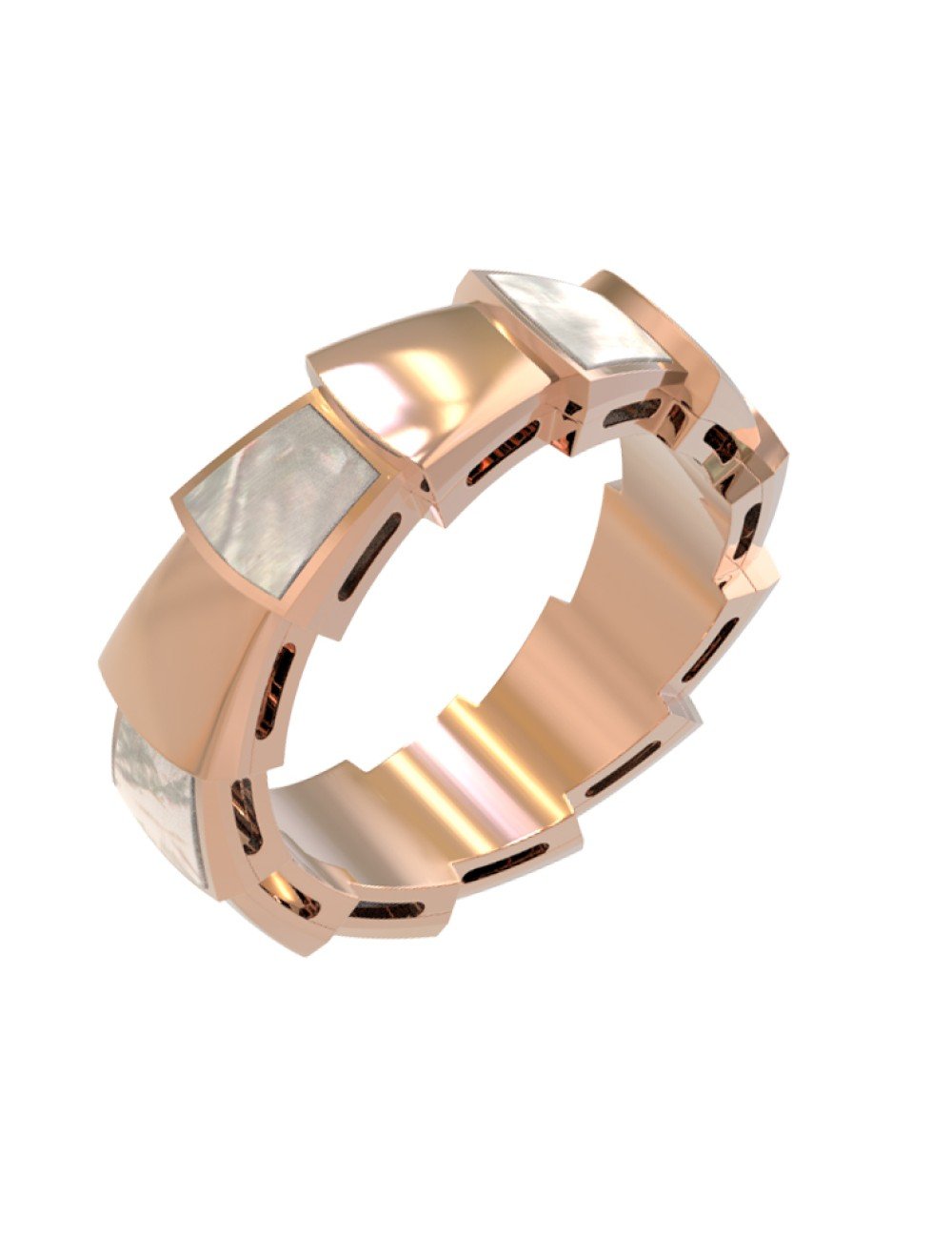 Кольцо из золота c перламутром