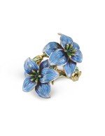 Кольцо из лимонного золота c эмалью