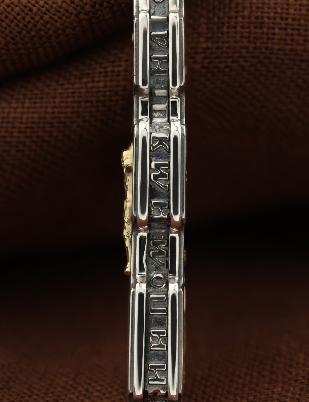 Крест из серебра 925 пробы и золота 585 пробы