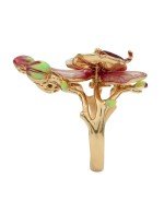 Кольцо из золота c эмалью