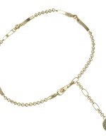 Браслет из лимонного золота c малахитом и перламутром