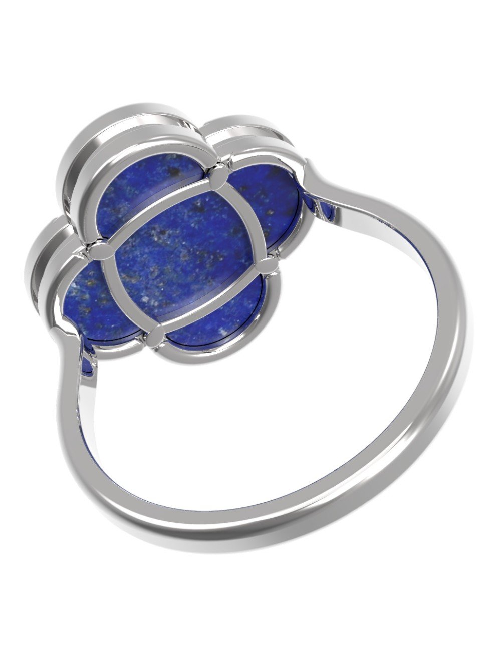 Кольцо из белого золота c лазуритом