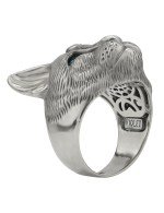 Кольцо из белого золота c эмалью