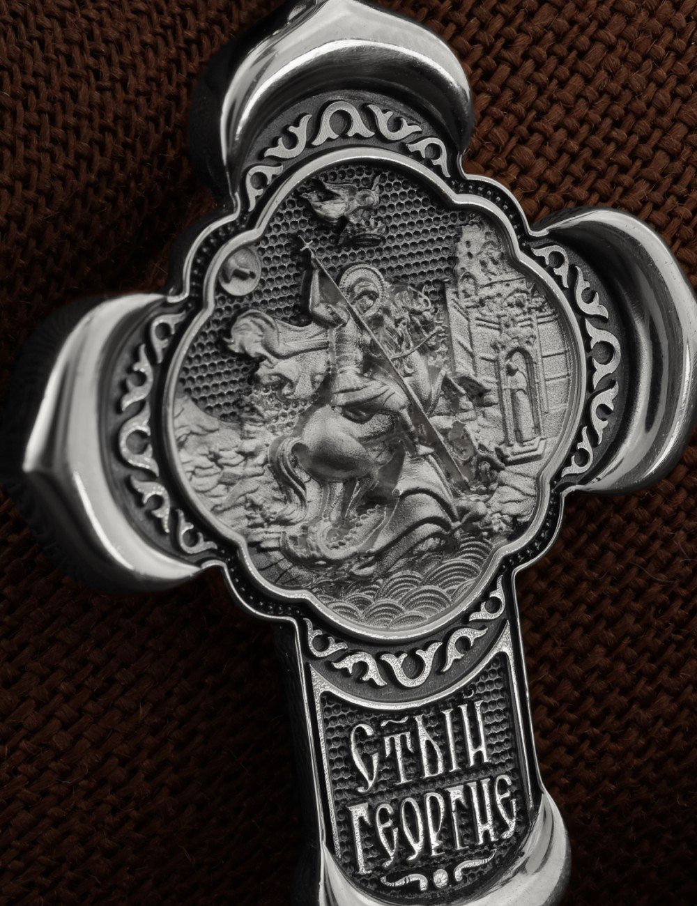 Крест из белого золота