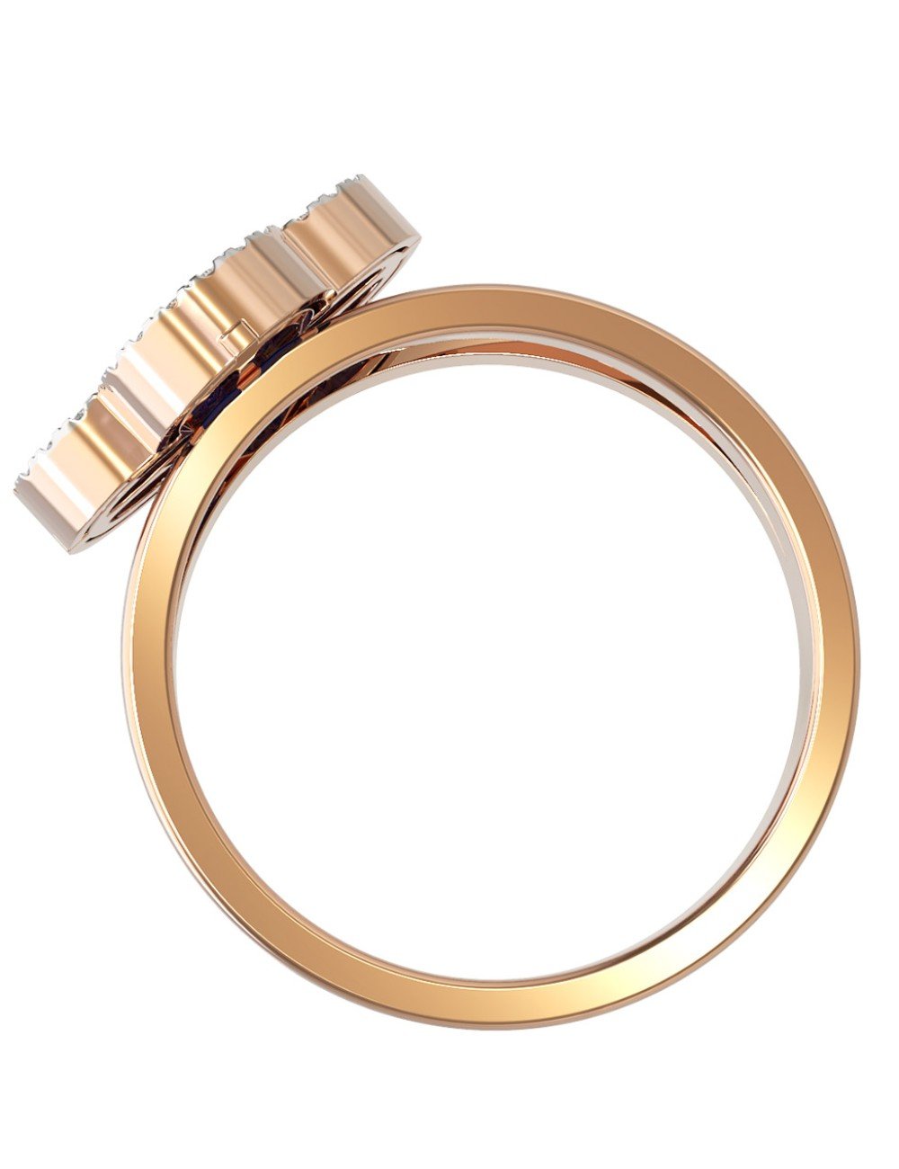 Кольцо из золота c бриллиантами и лазуритом