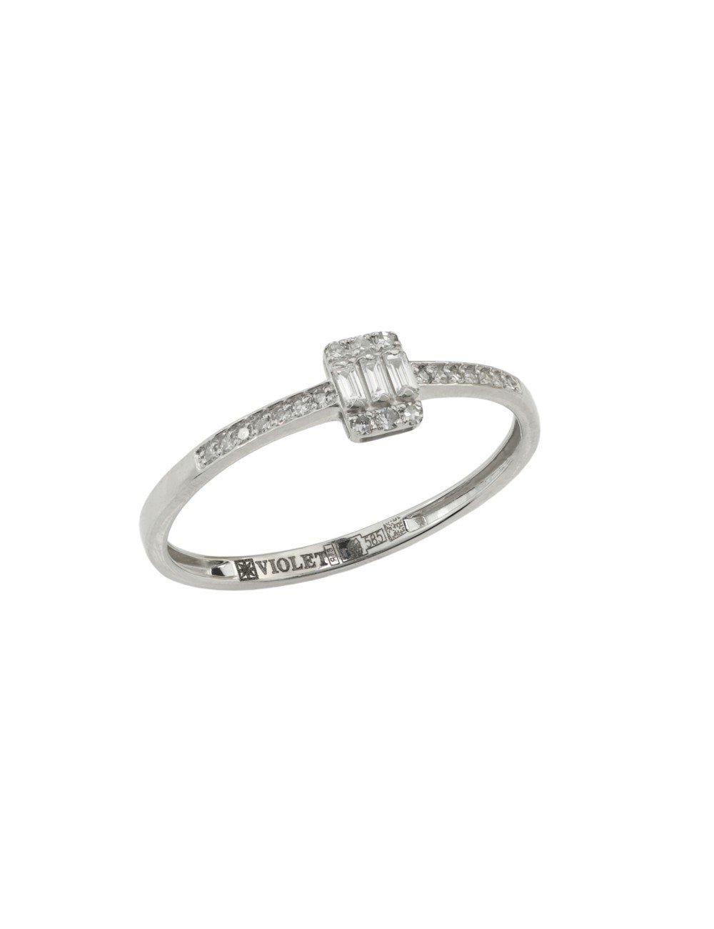 Кольцо из белого золота c бриллиантами