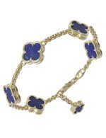 Браслет из лимонного золота c лазуритом