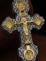 Крест из белого золота