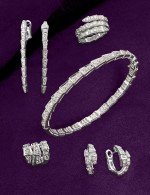 Подвеска из белого золота c бриллиантами