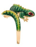 Кольцо из золота c эмалью