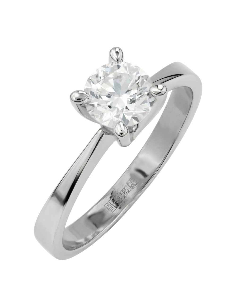 Кольцо из белого золота c бриллиантами