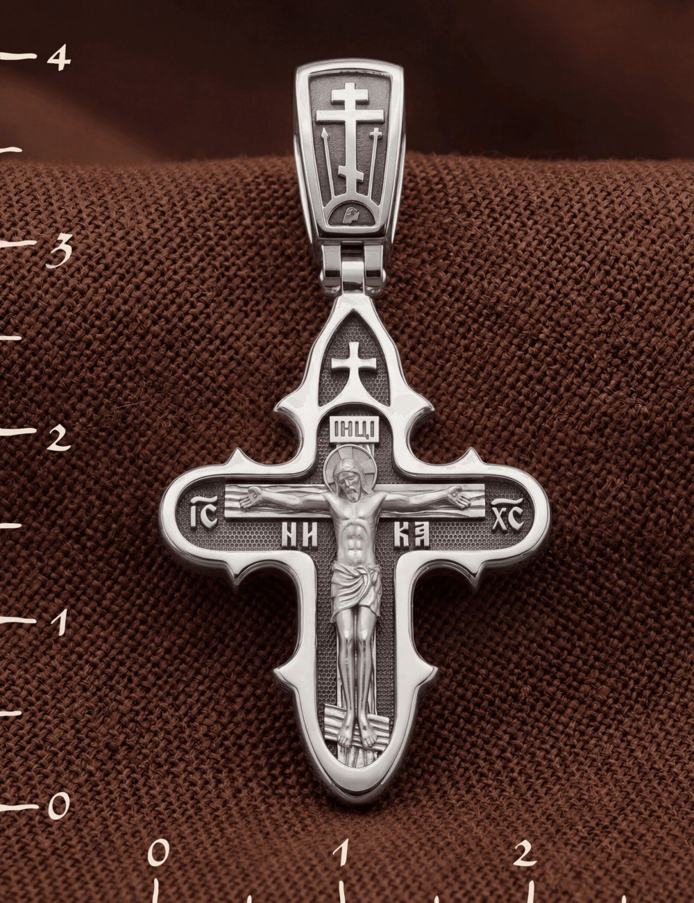 Крест из белого золота