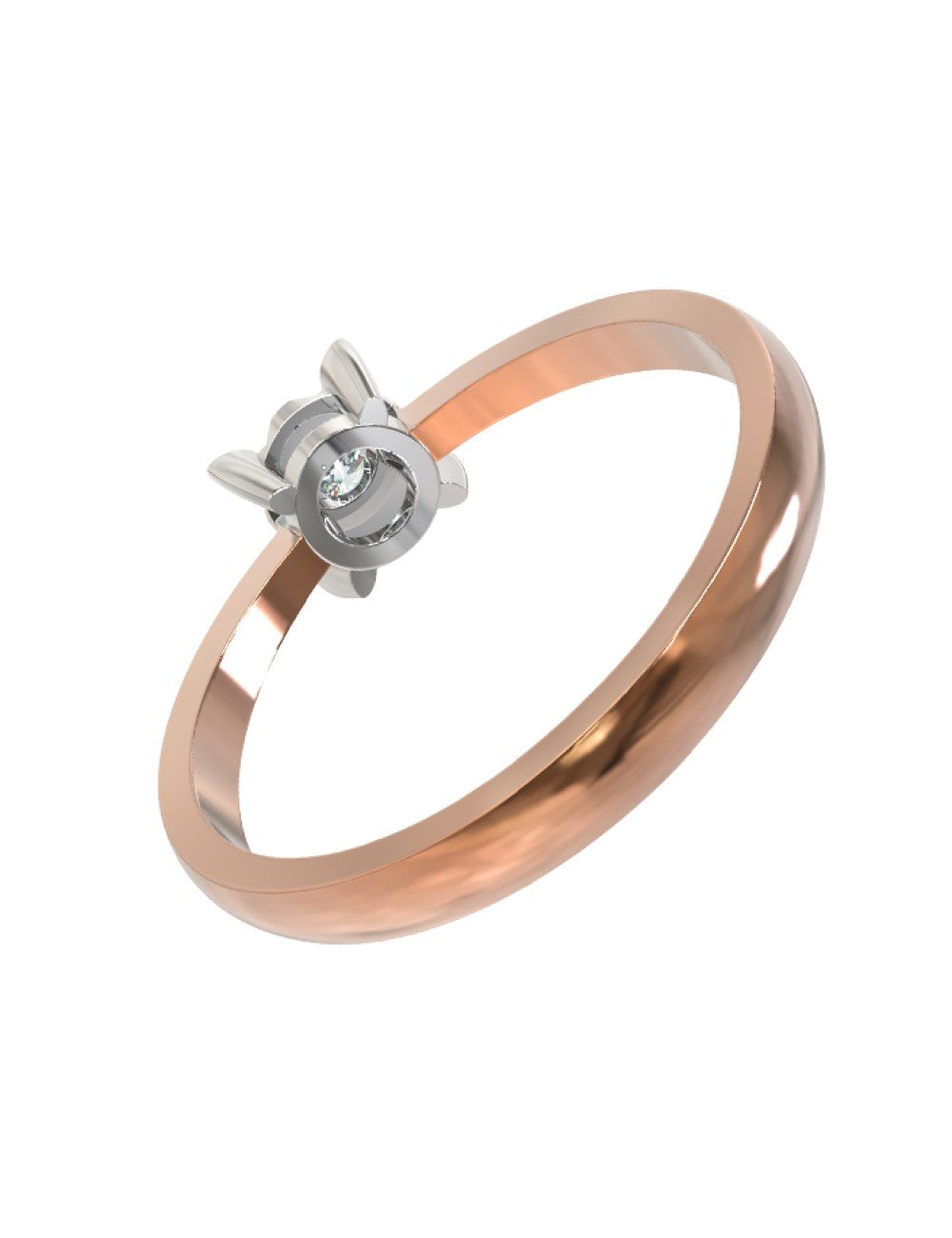 Кольцо из золота c бриллиантами