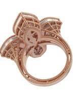 Кольцо из золота c бриллиантами и перламутром