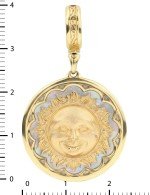 Подвеска из лимонного золота c перламутром