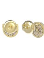 Серьги из лимонного золота c перламутром