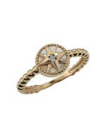 Кольцо из золота c бриллиантами и перламутром