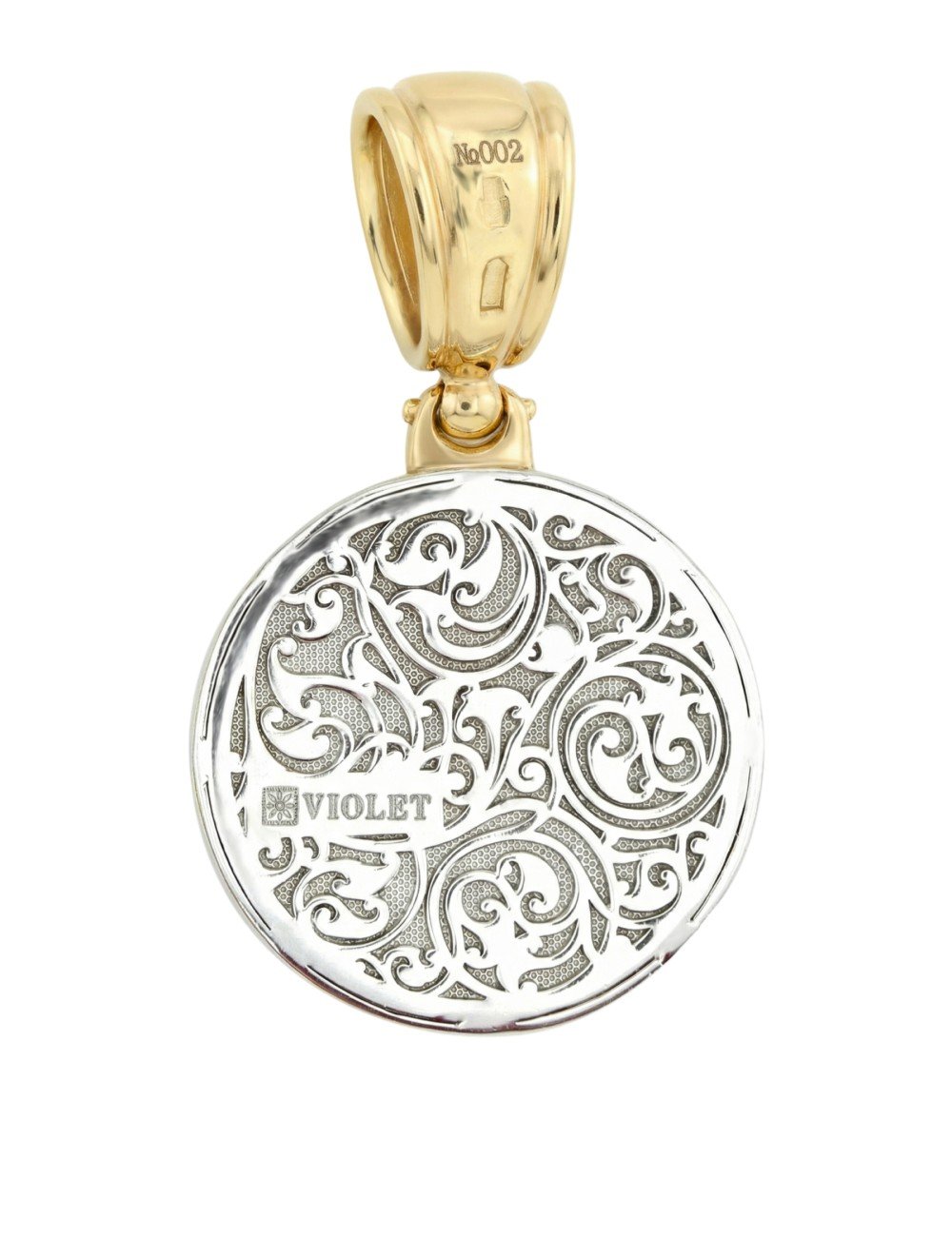 Подвеска из лимонного золота c эмалью