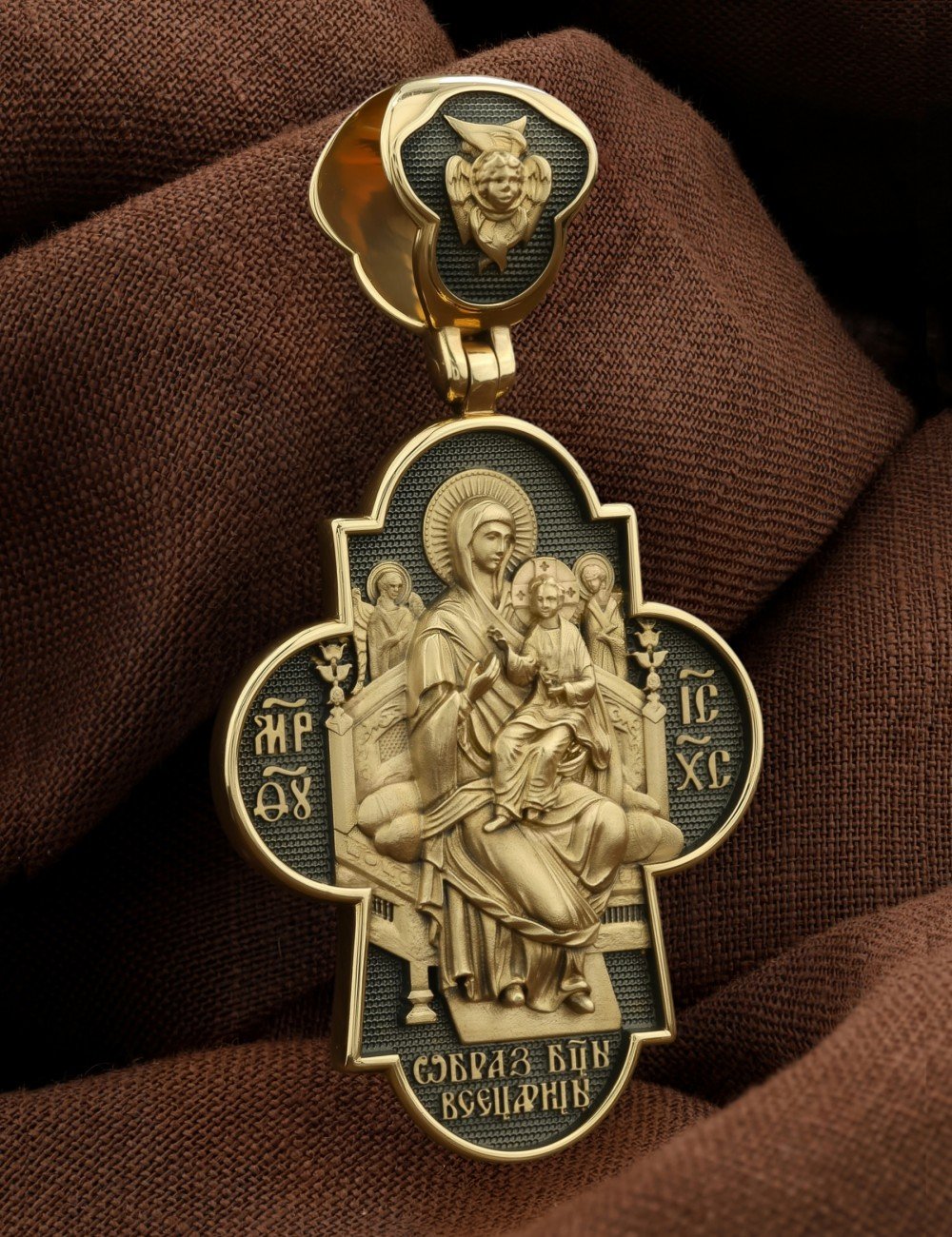 Крест из лимонного золота