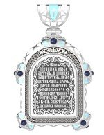 Образок из белого золота c эмалью и иконописью