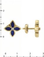 Серьги из лимонного золота c бриллиантами и лазуритом