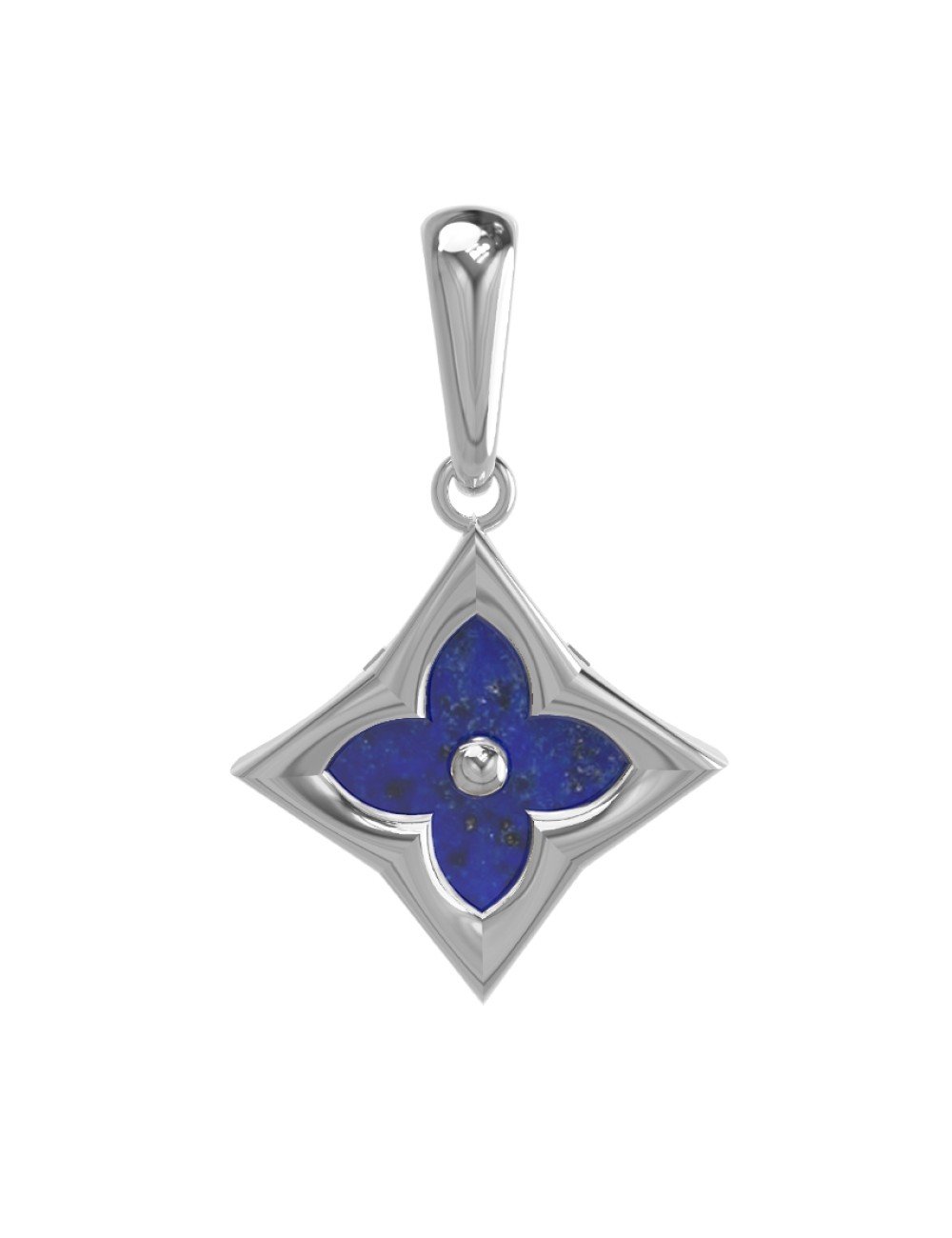 Подвеска из белого золота c лазуритом