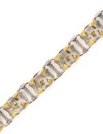 Браслет из серебра и золота c рубином