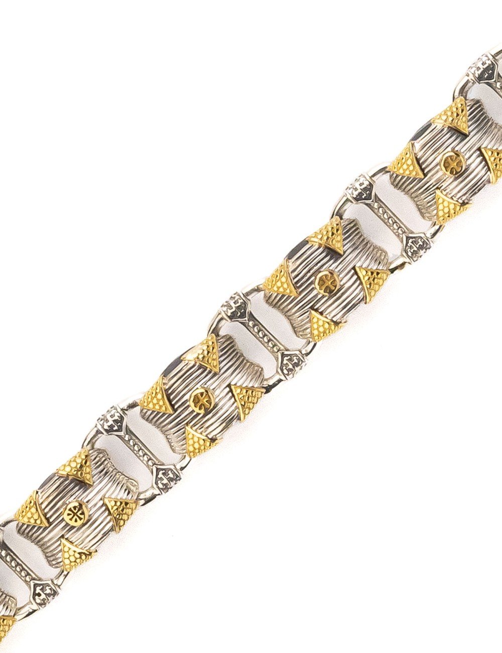 Браслет из серебра и золота c рубином