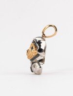 Подвеска из золота c эмалью, бриллиантами и рубином