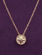 Колье из золота c бриллиантами и перламутром