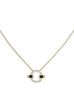 Колье из лимонного золота c бриллиантами и ониксом