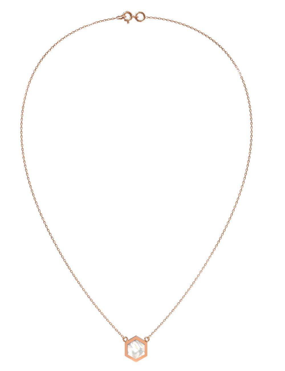 Колье из золота c перламутром