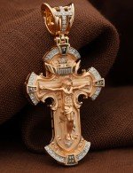 Крест из золота c бриллиантами