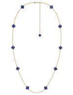 Колье из лимонного золота c лазуритом