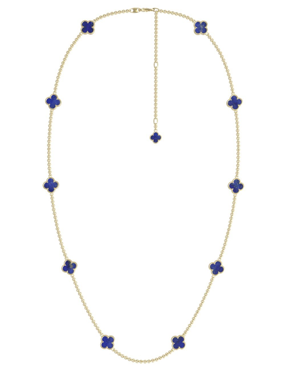 Колье из лимонного золота c лазуритом