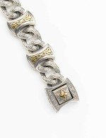 Браслет из серебра и золота c рубином