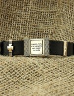 Браслет из серебра и золота c кожаным шнурком