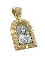 Образок из лимонного золота c эмалью