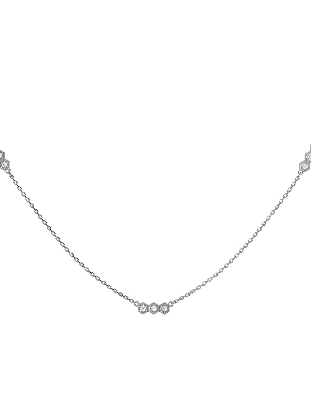 Колье из белого золота c бриллиантами