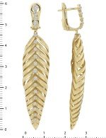 Серьги из лимонного золота c бриллиантами