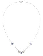 Колье из белого золота c лазуритом и перламутром