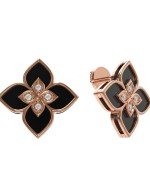 Серьги из золота c бриллиантами и ониксом