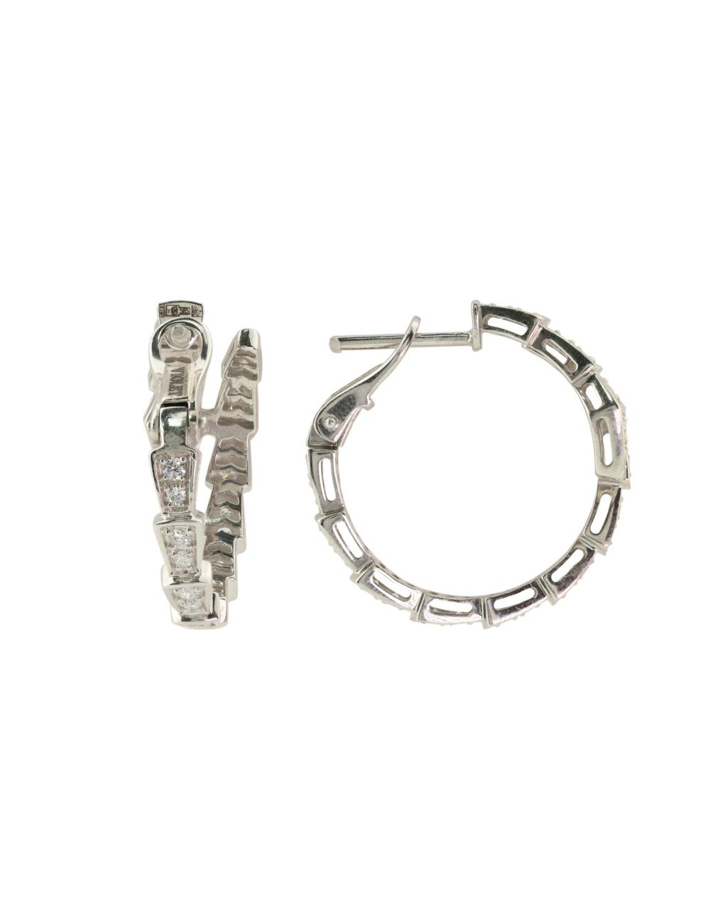 Серьги из белого золота c бриллиантами