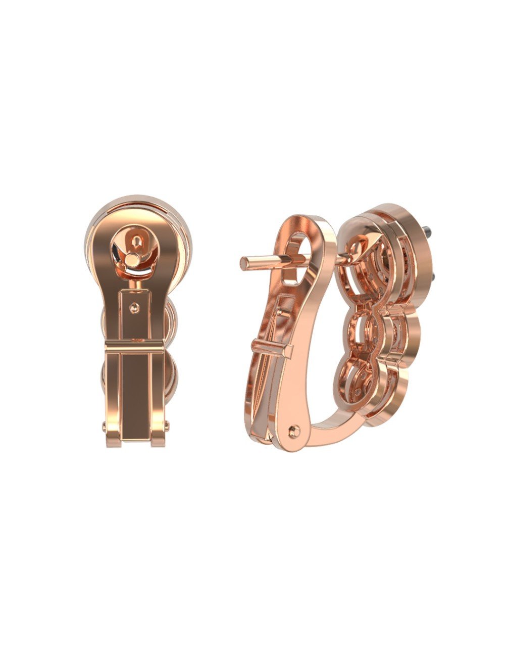 Серьги из золота c бриллиантами и рубином